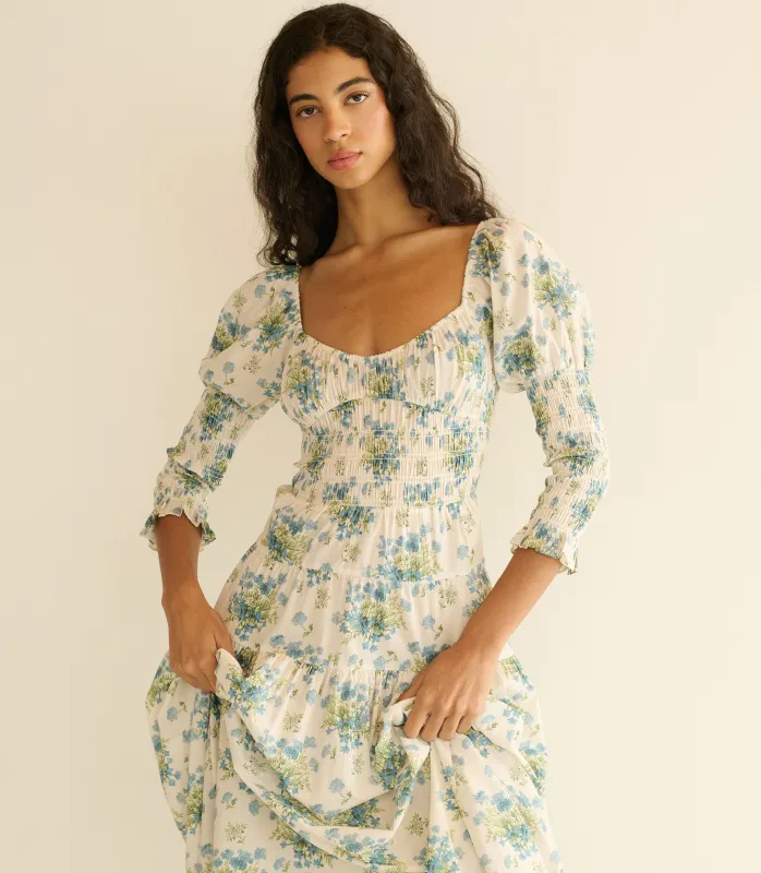 HMD -- SERAPHINA DRESS -- CREME LANTANA FLORAL made by Doen