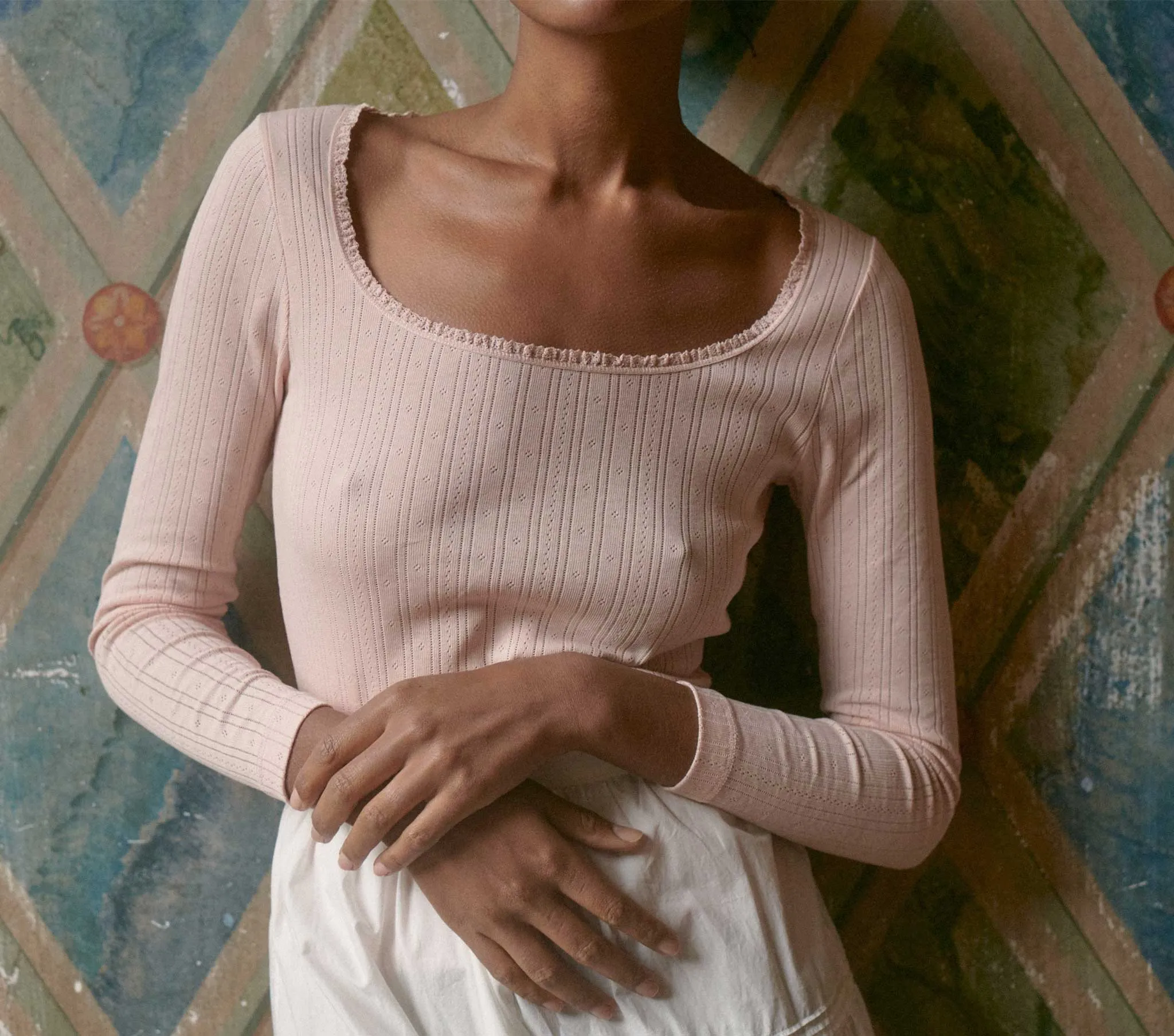 HMD -- ROMY TEE -- BLUSH sold by Doen
