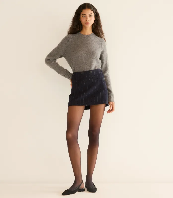 HMD -- RAINA SKIRT -- MARIANNE PINSTRIPE made by Doen