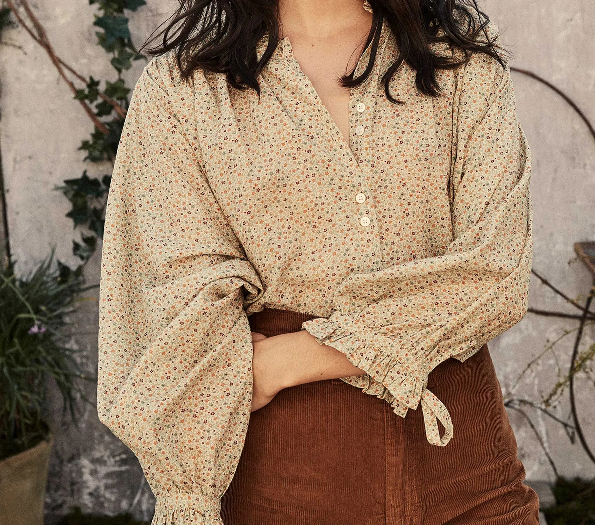 HMD -- ROSE TOP -- MUSTARD CALIFORNIA WILDFLOWER sold by Doen product image thumbnail 3