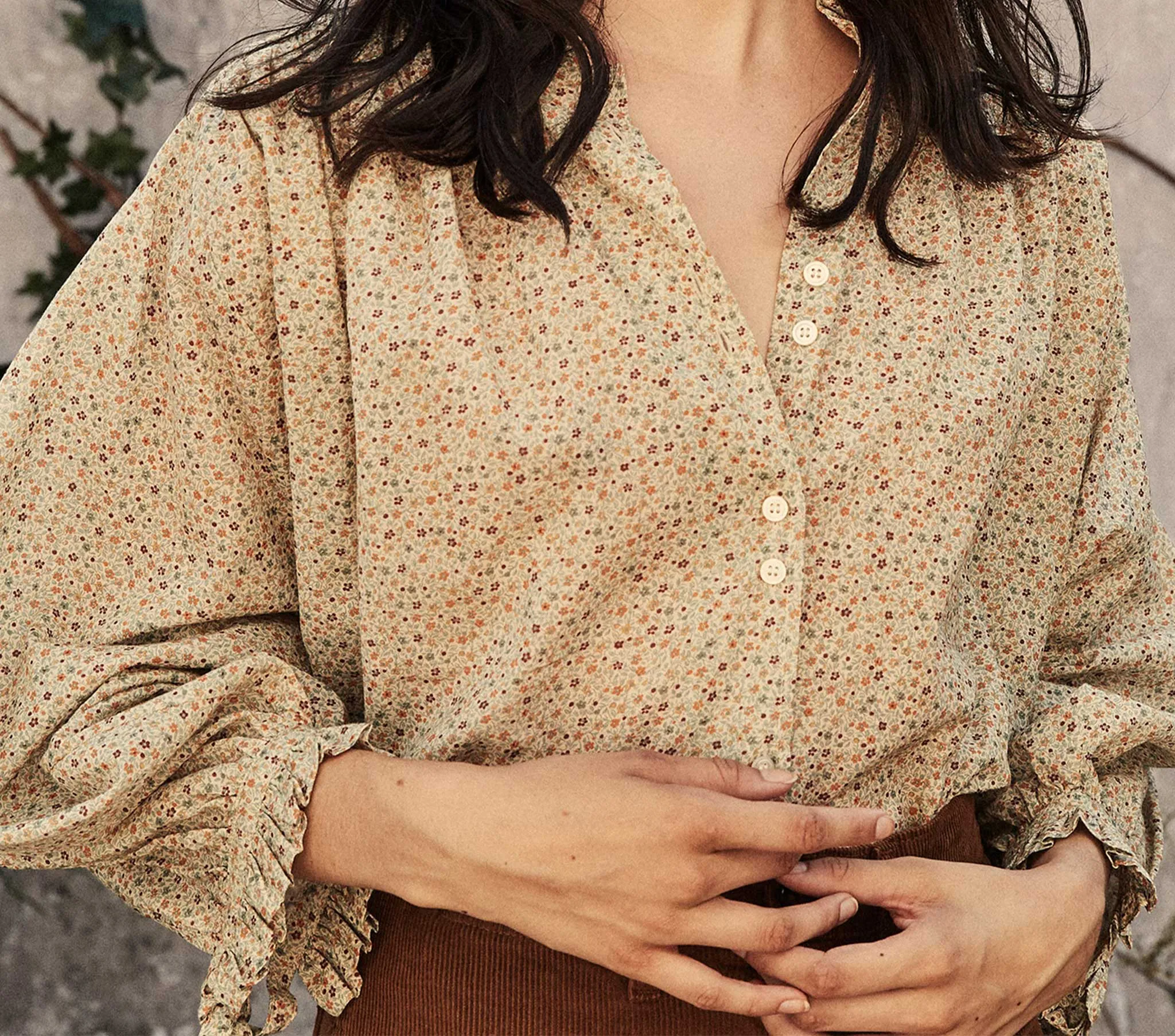 HMD -- ROSE TOP -- MUSTARD CALIFORNIA WILDFLOWER sold by Doen
