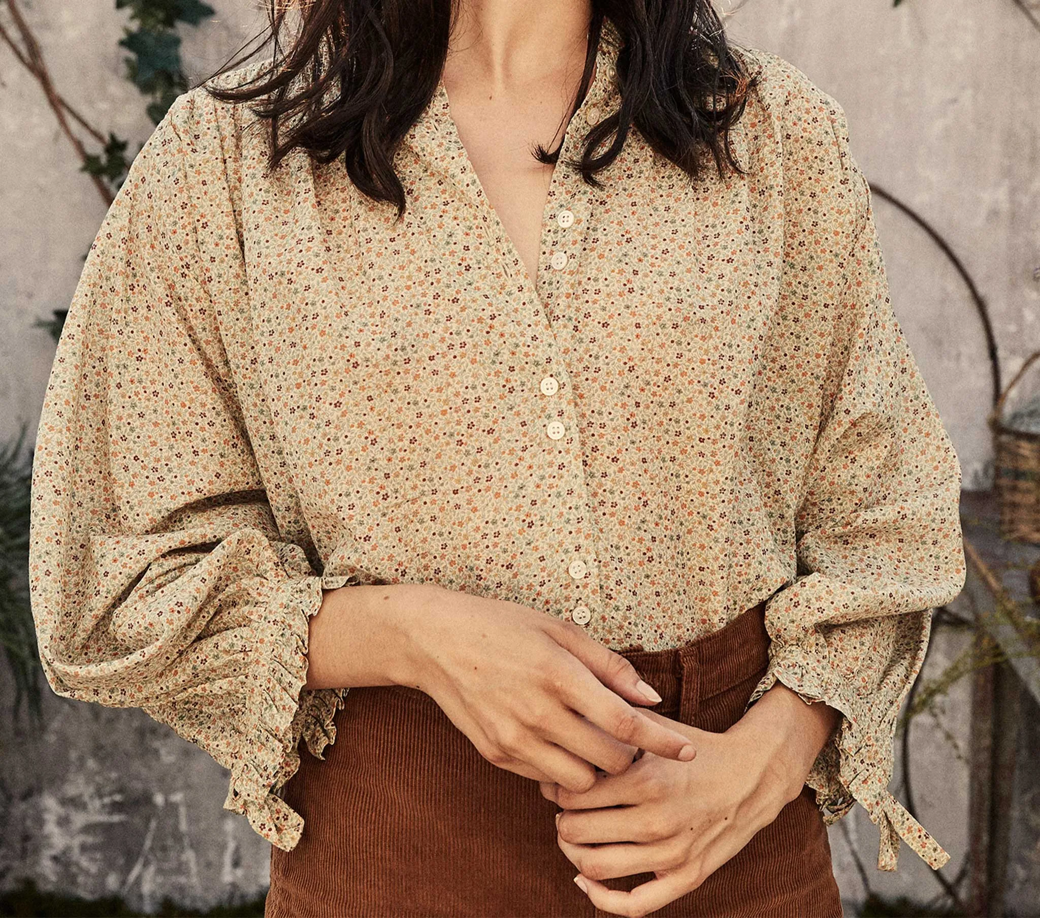 HMD -- ROSE TOP -- MUSTARD CALIFORNIA WILDFLOWER sold by Doen product image thumbnail 2