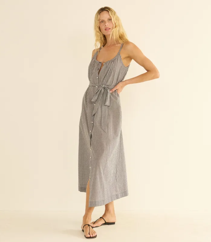 HMD -- NEVITA DRESS -- NOIR LA MADDALENA GINGHAM made by Doen