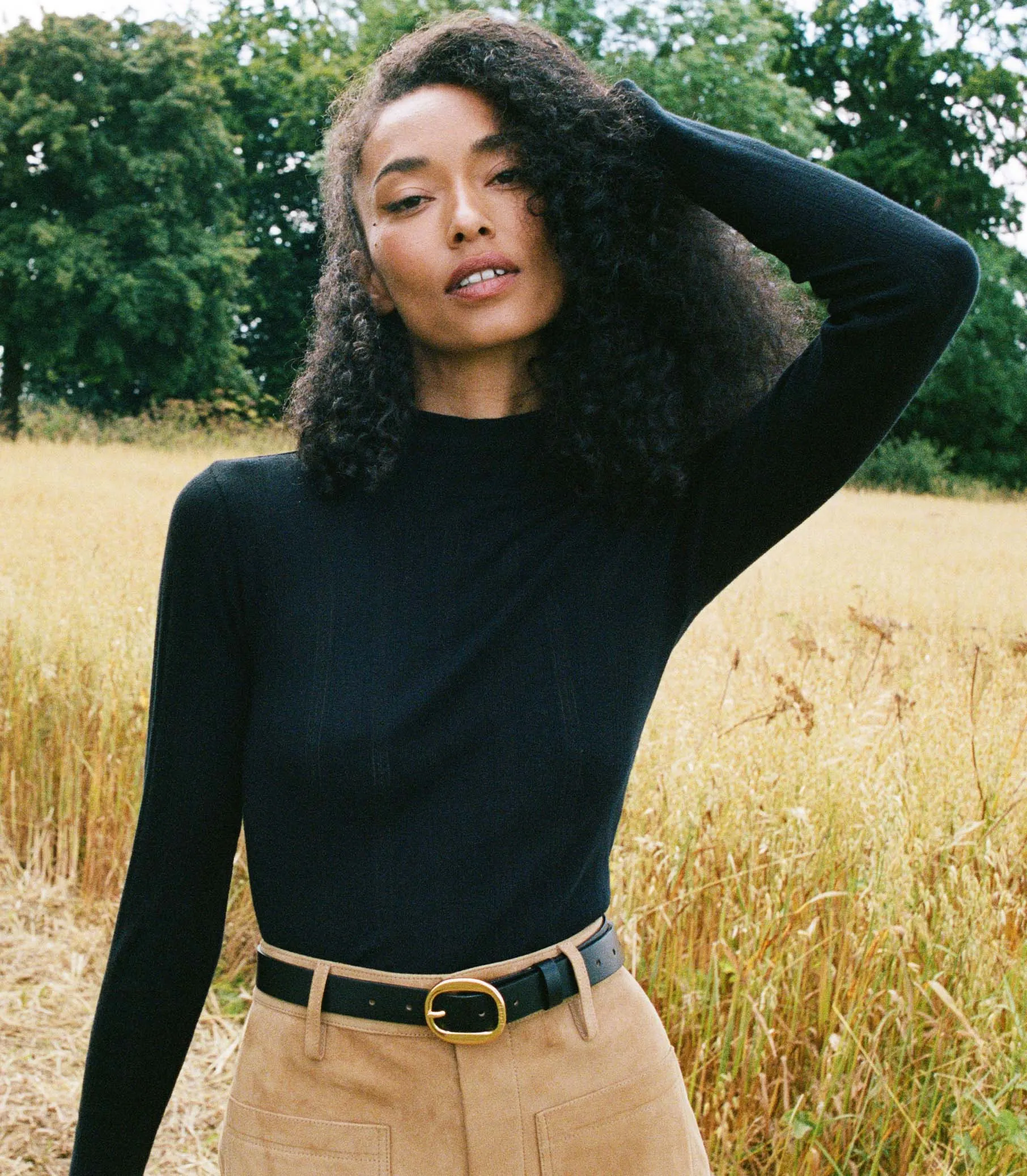 HMD -- NESSA TEE -- BLACK sold by Doen product image thumbnail 4