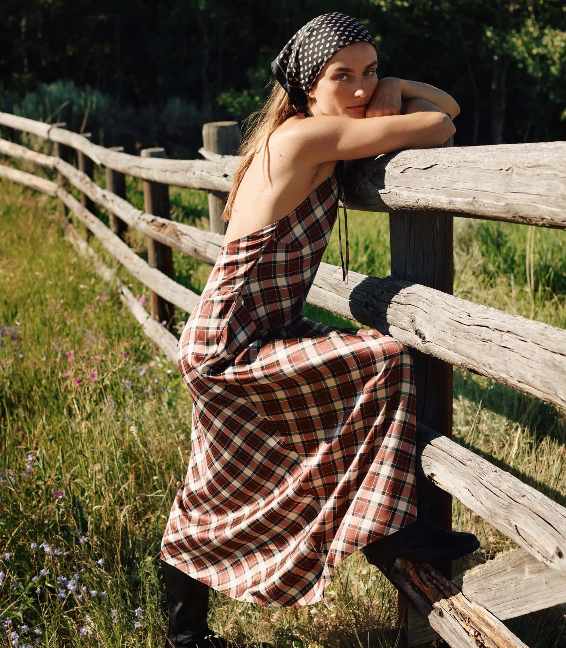 HMD -- MAXIME DRESS -- NORFOLK PLAID sold by Doen
