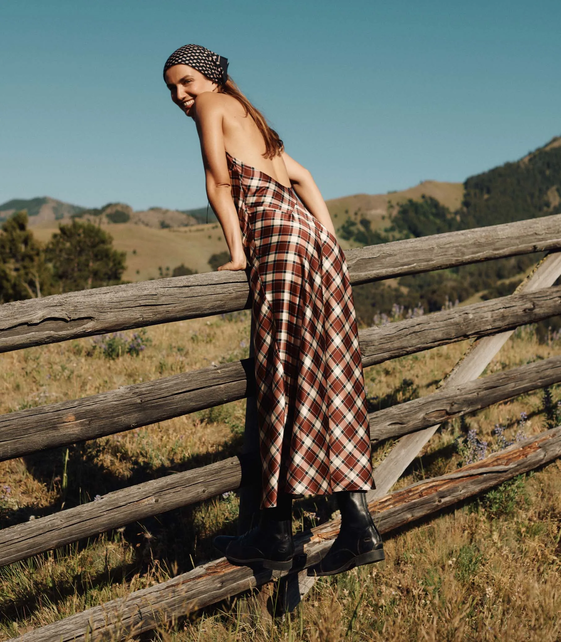 HMD -- MAXIME DRESS -- NORFOLK PLAID sold by Doen product image thumbnail 2