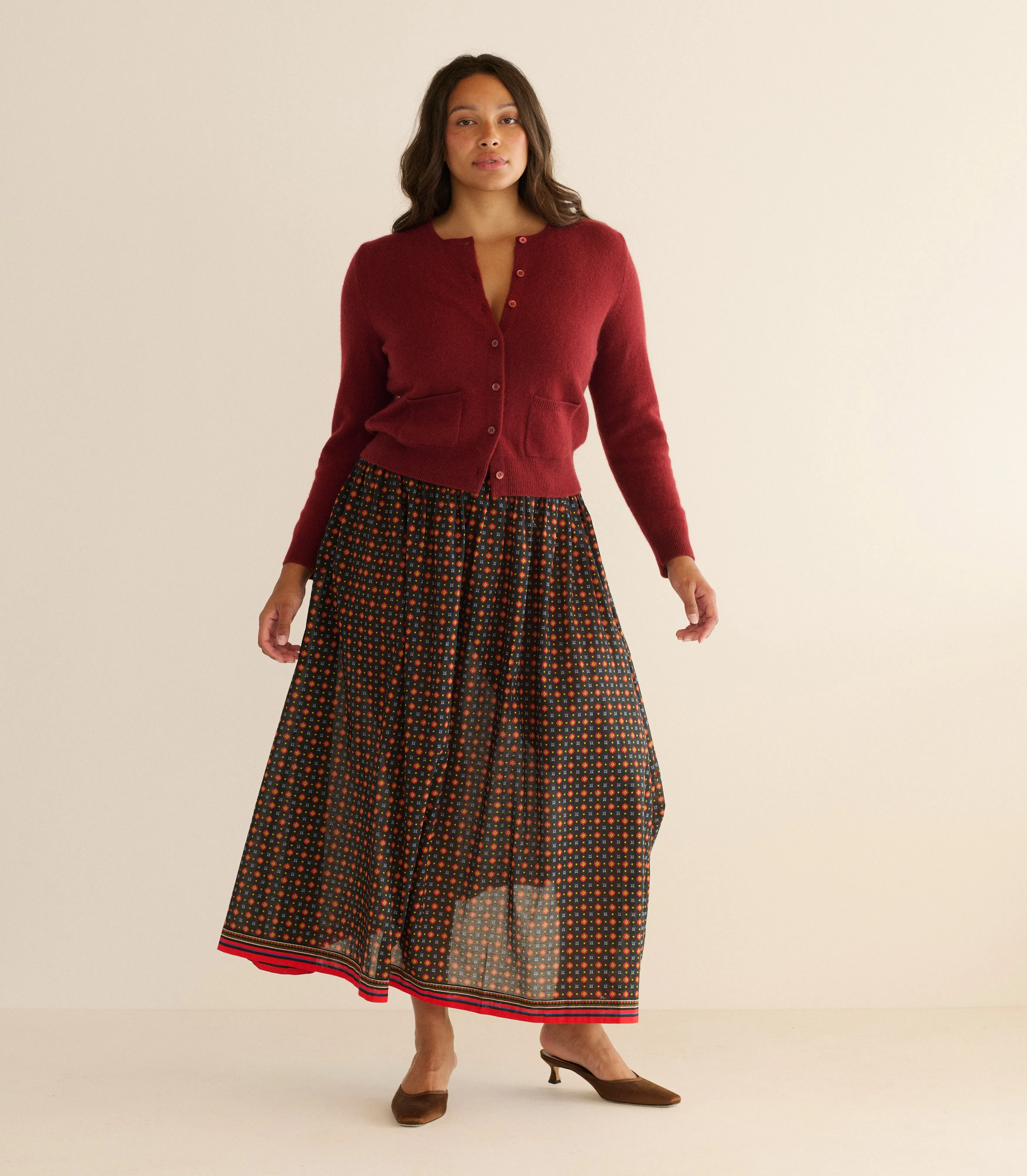 HMD -- MARICETTE SKIRT -- NOIR MONTMARTRE FOULARD sold by Doen product image thumbnail 5