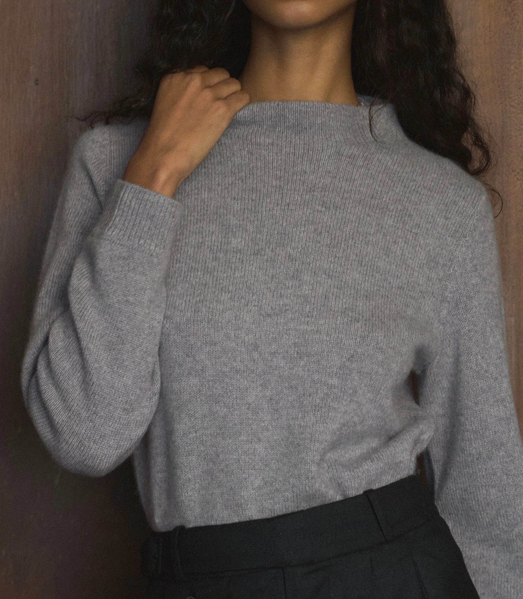 HMD -- MAIRE CASHMERE SWEATER -- CLOUD GREY sold by Doen product image thumbnail 2