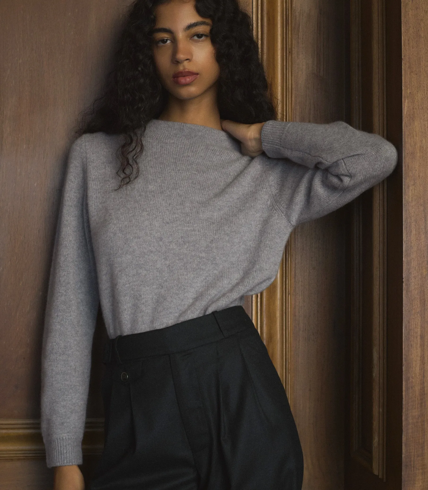 HMD -- MAIRE CASHMERE SWEATER -- CLOUD GREY sold by Doen