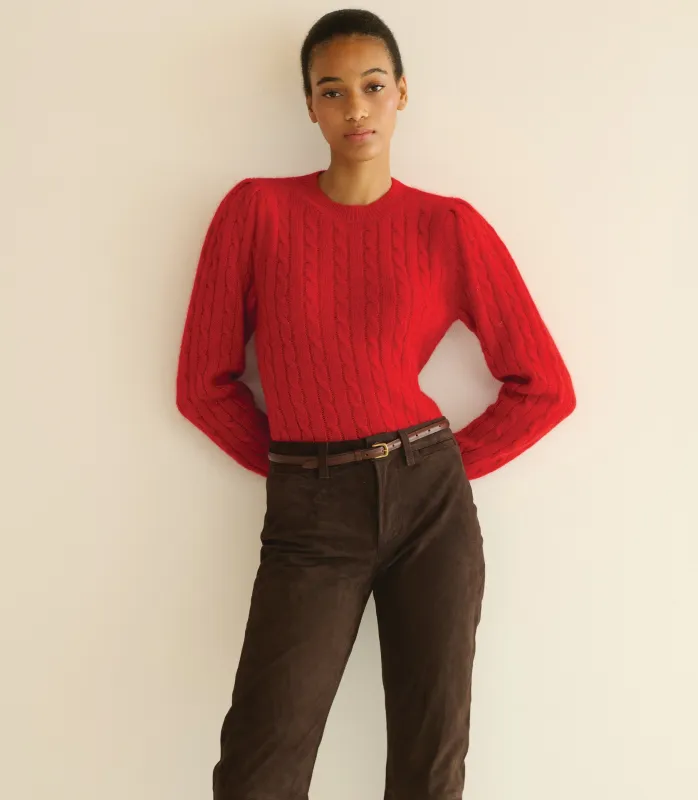 HMD -- LINDON SWEATER -- CERISE made by Doen