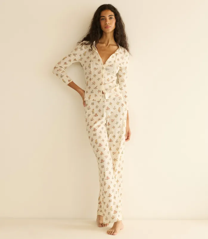 HMD -- LAVON POINTELLE PANT -- CREME PETIT PALAIS made by Doen