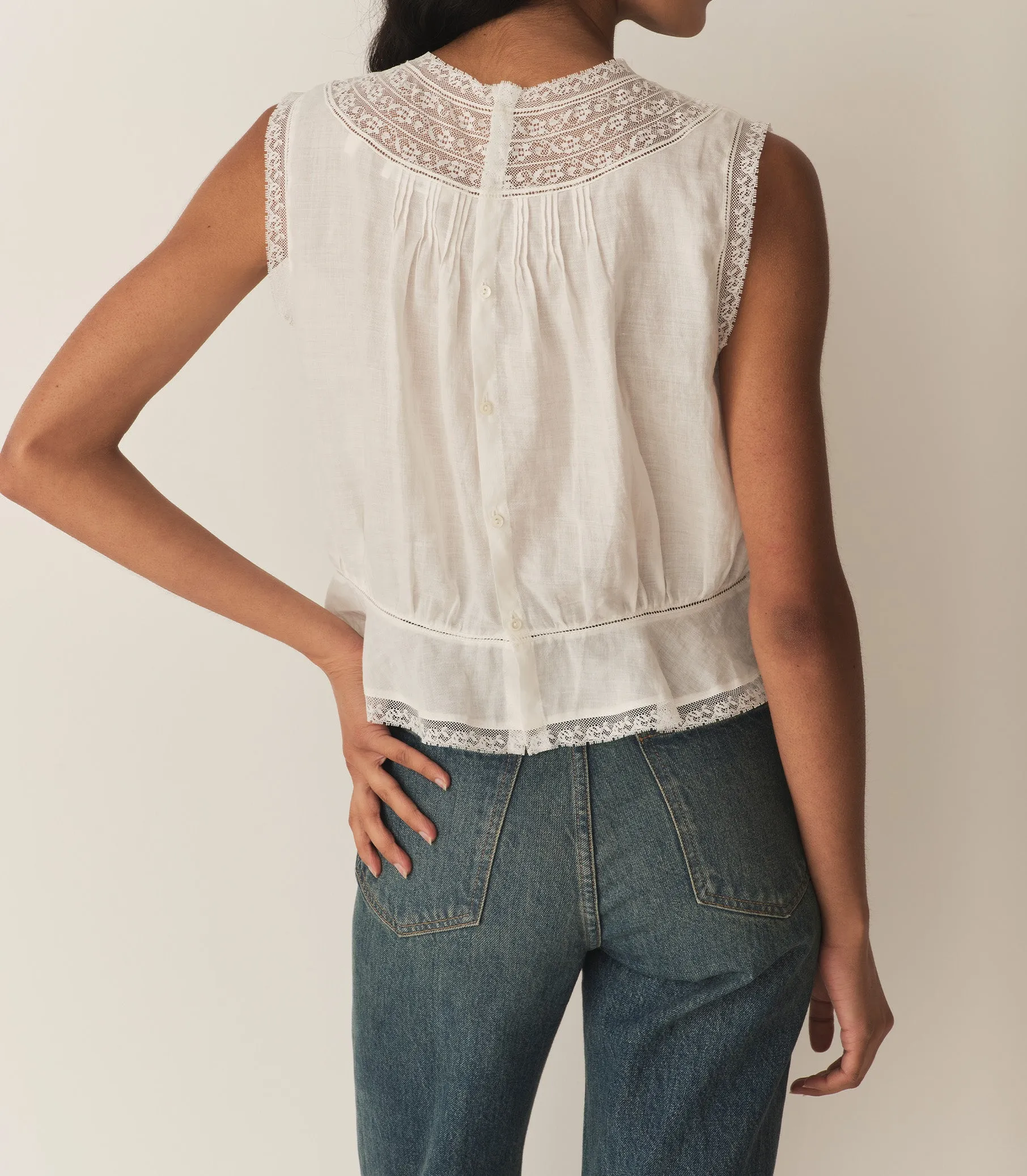 HMD -- LILIBET TOP -- SALT sold by Doen product image thumbnail 3