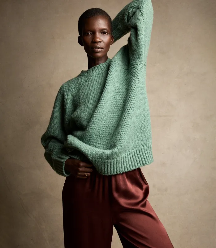HMD -- IVA SWEATER -- VALLEY GREEN made by Doen