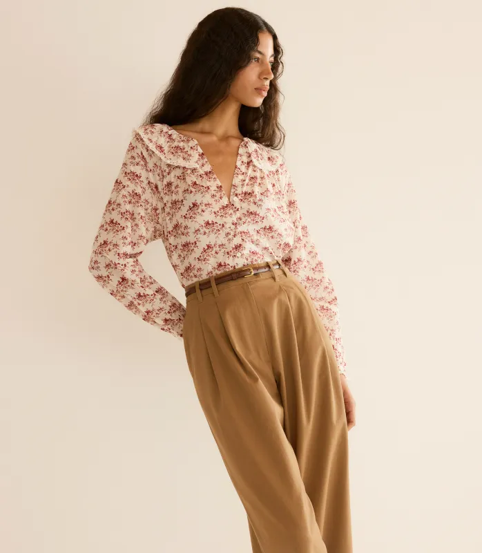 HMD -- JEAN TOP -- IVORY ROSIER FLORAL made by Doen