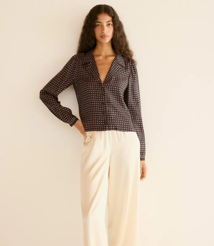 HMD -- JULIANA TOP -- CARDINALE FOULARD made by Doen