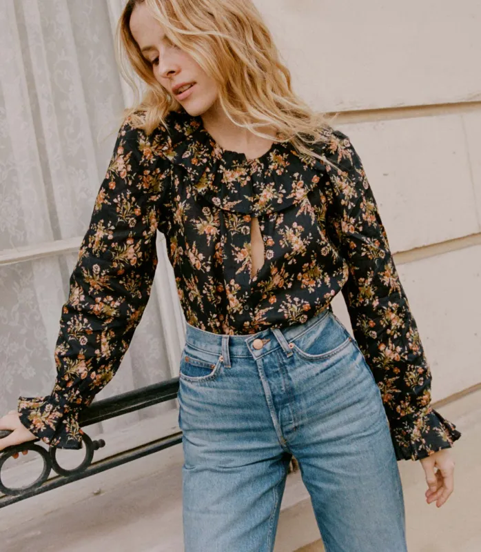 HMD -- JAMIE TOP -- FOXGLOVE FLORAL made by Doen