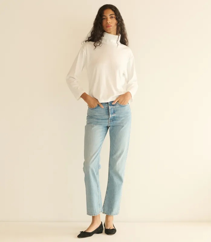 HMD -- HAWTHORN TURTLENECK -- SALT made by Doen