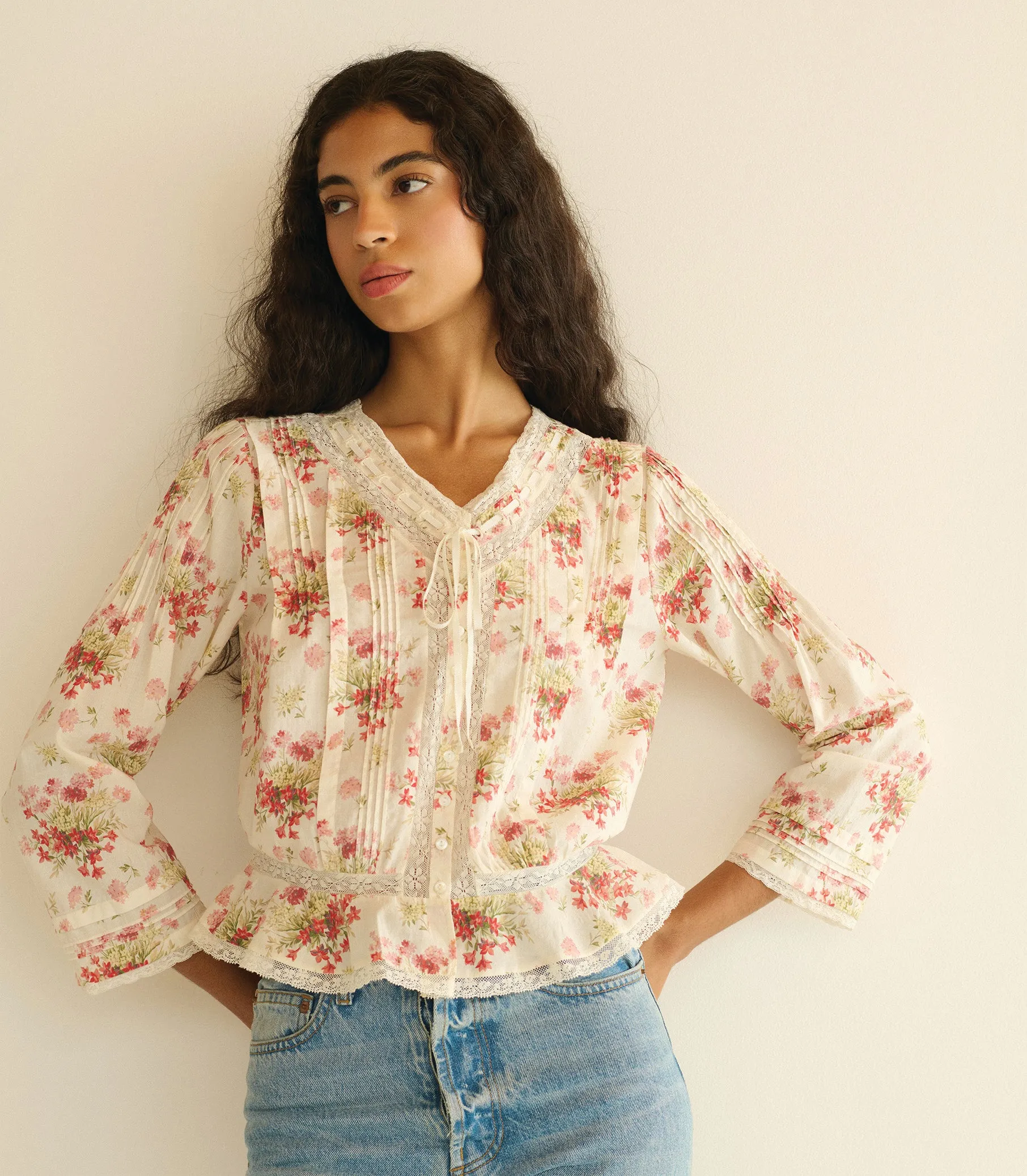 HMD -- HILLOCK TOP -- IVORY LANTANA FLORAL sold by Doen product image thumbnail 2