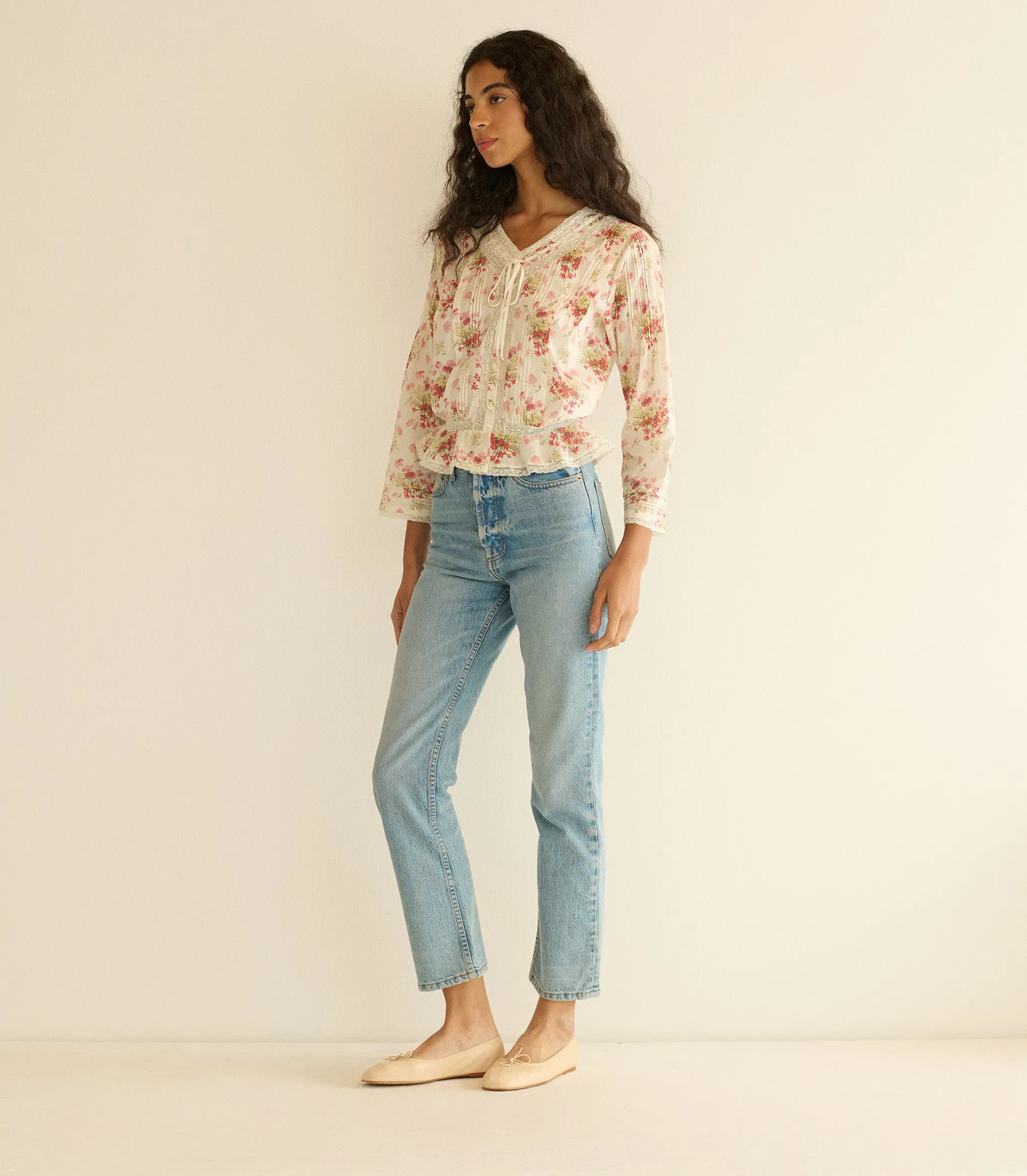 HMD -- HILLOCK TOP -- IVORY LANTANA FLORAL sold by Doen product image thumbnail 3