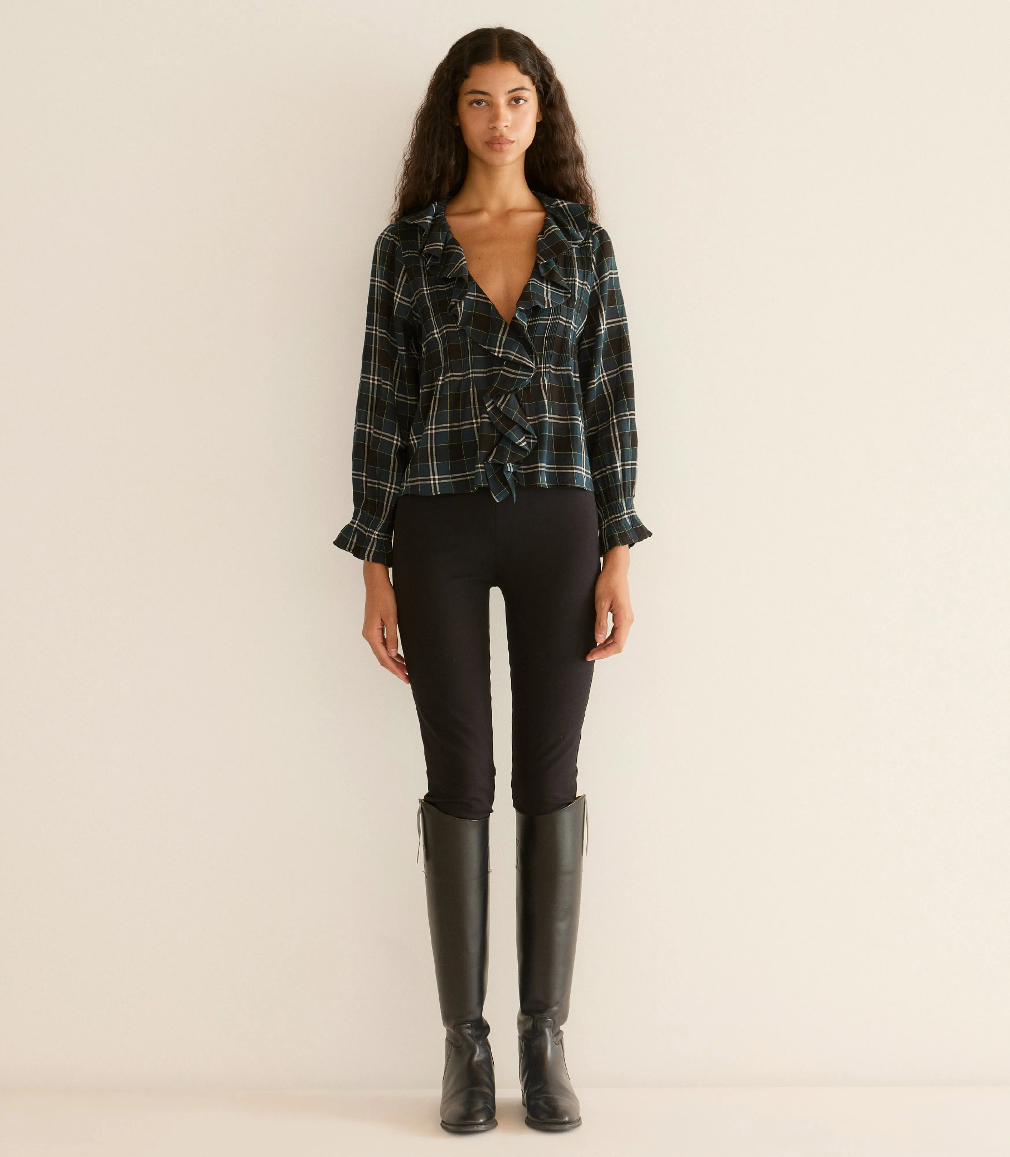 HMD -- HARDY TOP -- AMBLE PLAID sold by Doen product image thumbnail 3