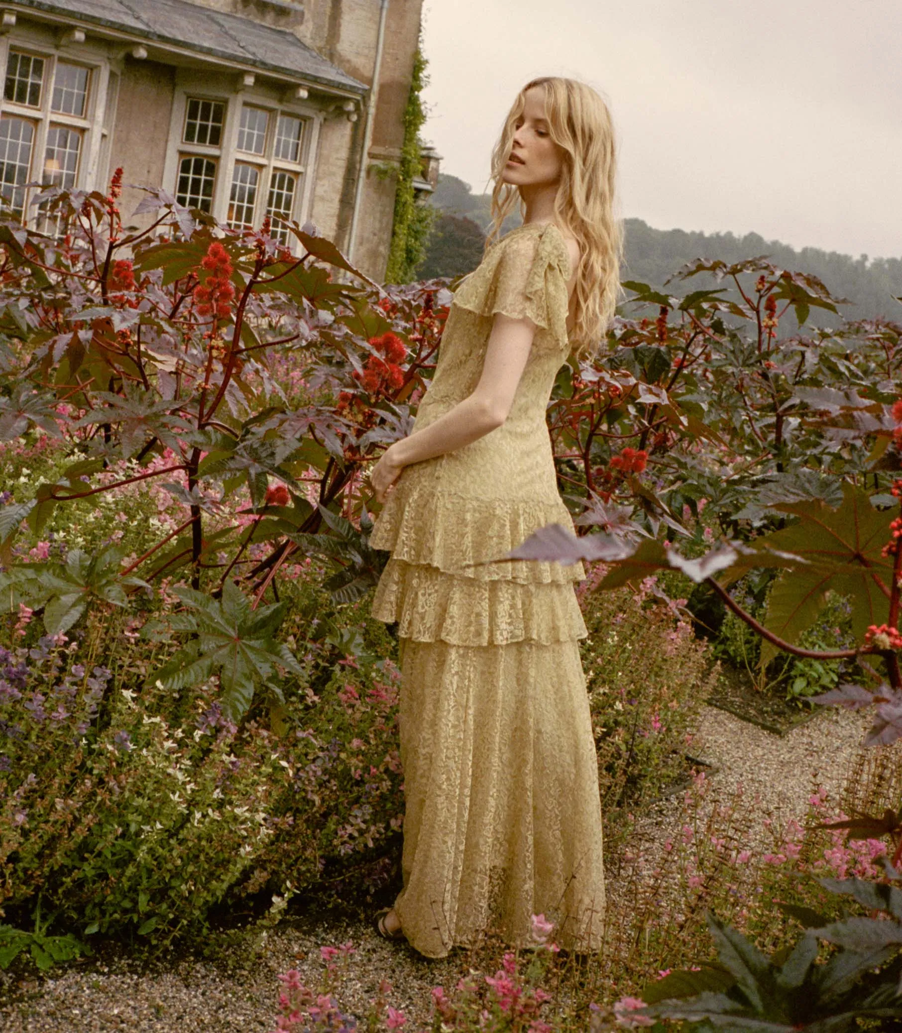 HMD -- GARBO DRESS -- BURNISHED GOLD LACE sold by Doen product image thumbnail 2