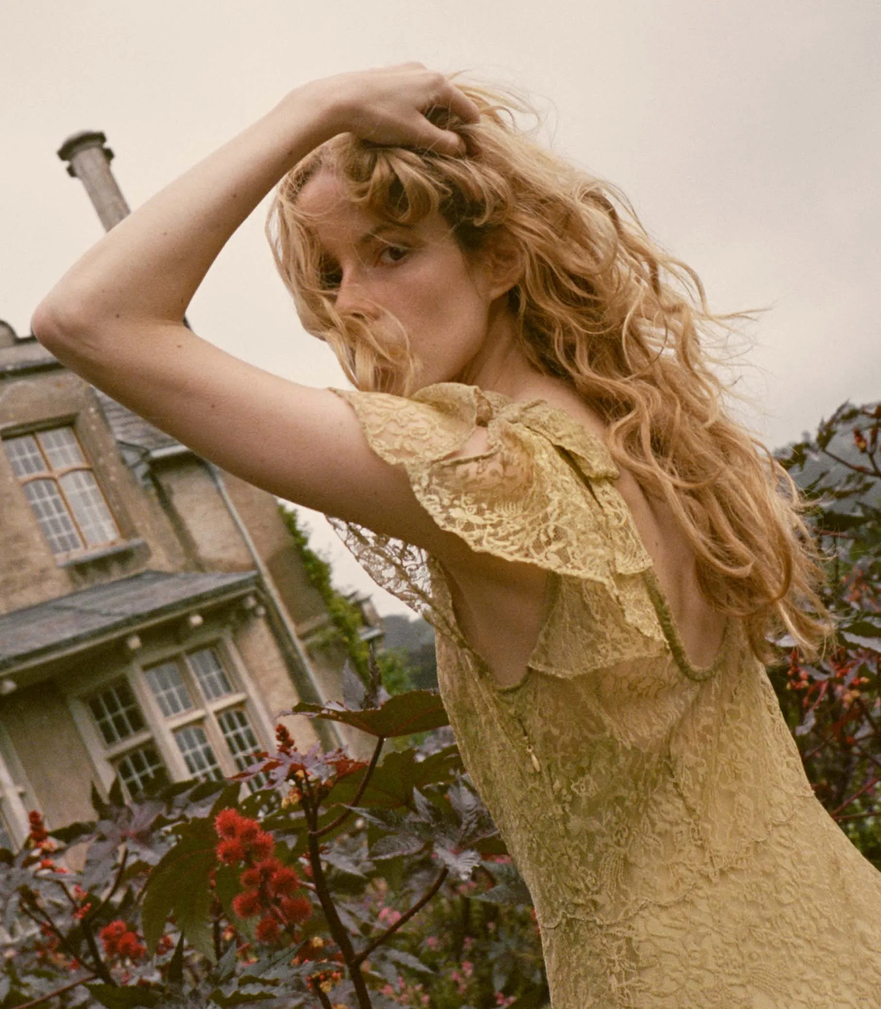 HMD -- GARBO DRESS -- BURNISHED GOLD LACE sold by Doen product image thumbnail 5