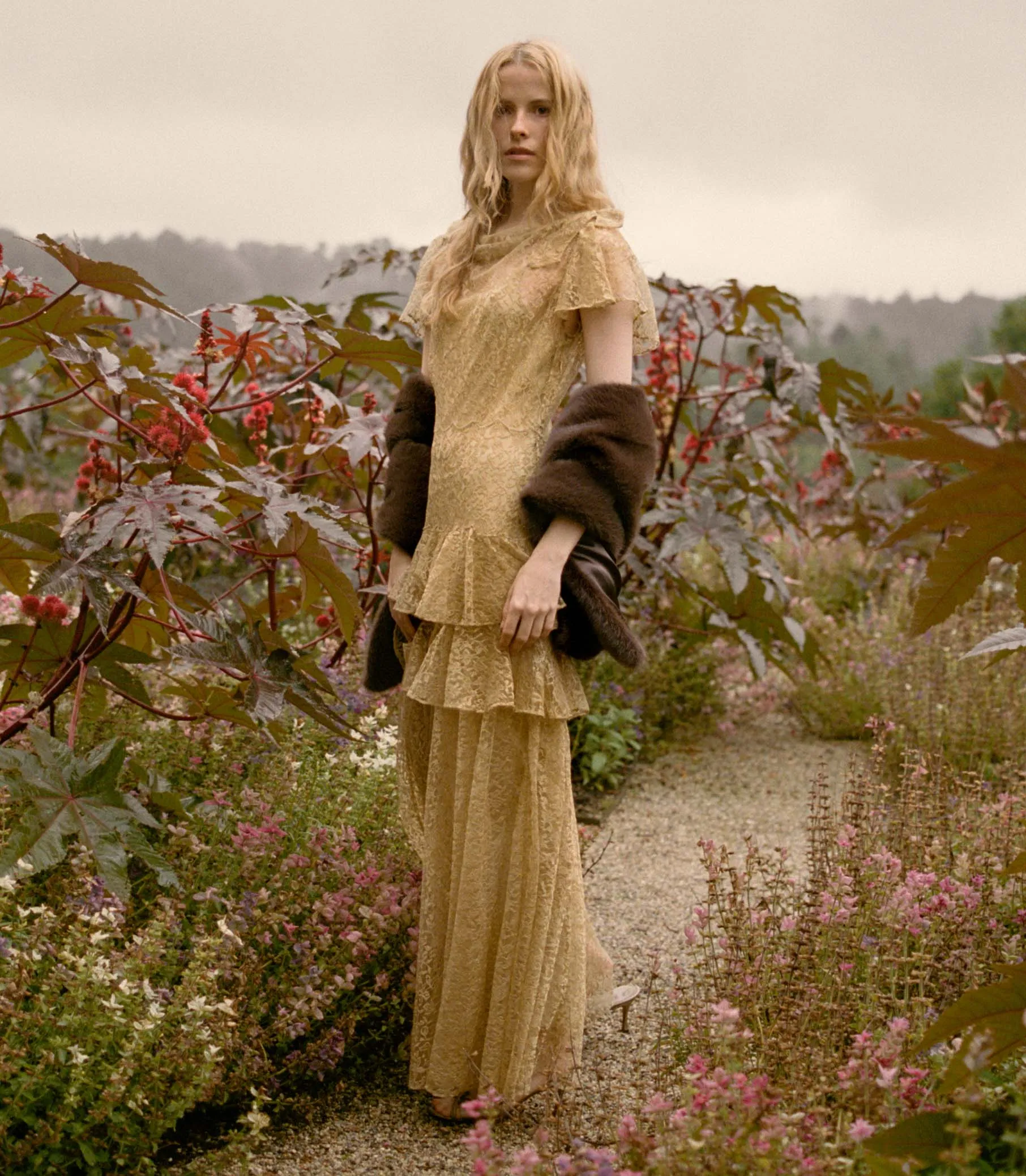 HMD -- GARBO DRESS -- BURNISHED GOLD LACE sold by Doen product image thumbnail 4