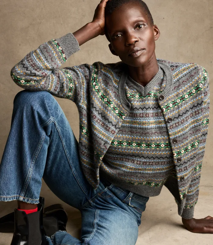 HMD -- FAUSTINE CARDIGAN -- DASHWOOD FAIR ISLE made by Doen