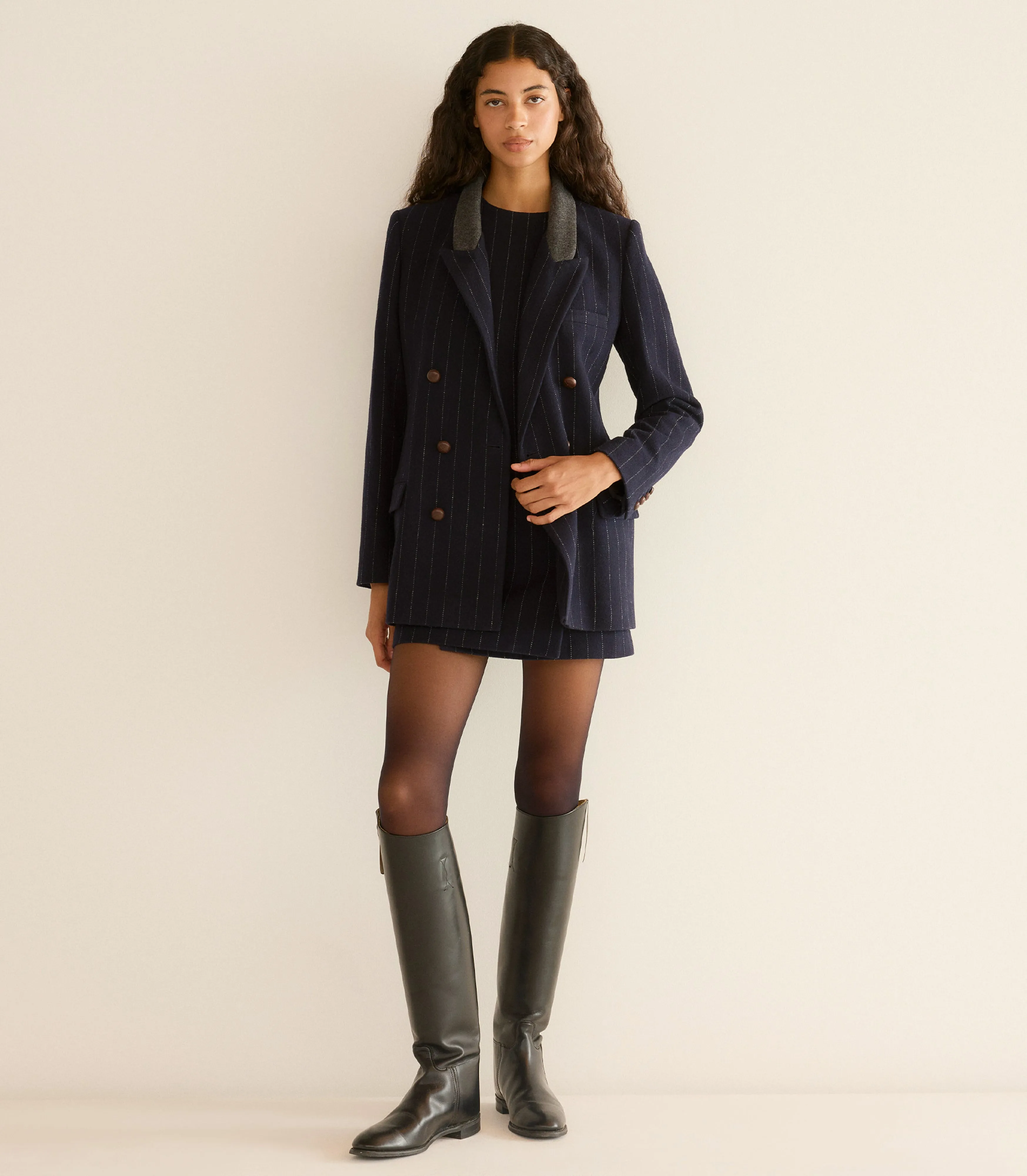 HMD -- DUCCIO BLAZER -- MARIANNE PINSTRIPE sold by Doen product image thumbnail 2