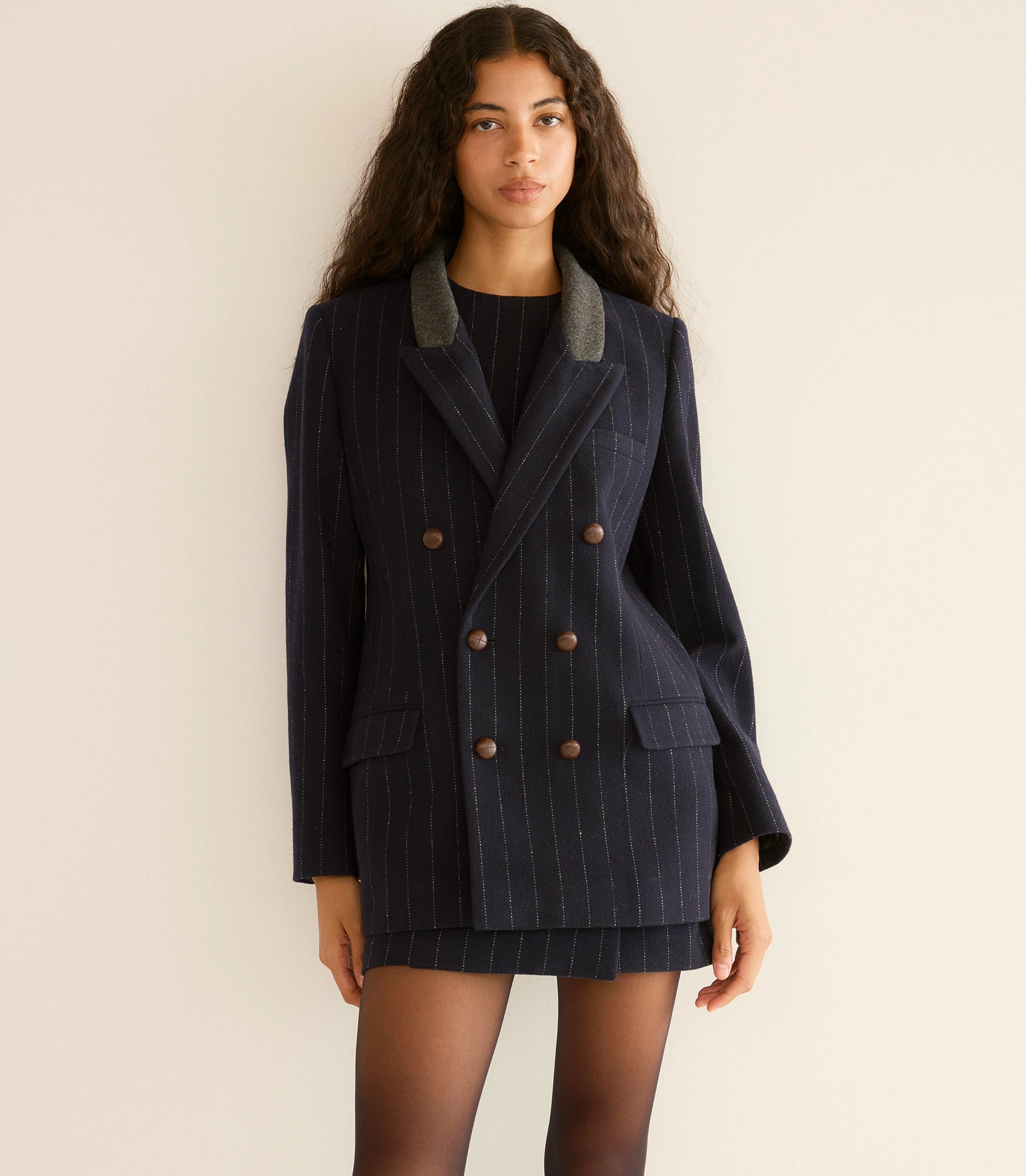 HMD -- DUCCIO BLAZER -- MARIANNE PINSTRIPE sold by Doen product image thumbnail 3