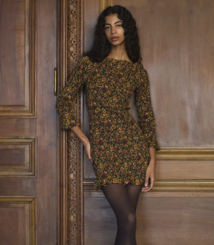 HMD -- CECILLIA DRESS -- NOIR RÊVE DES JARDINS made by Doen