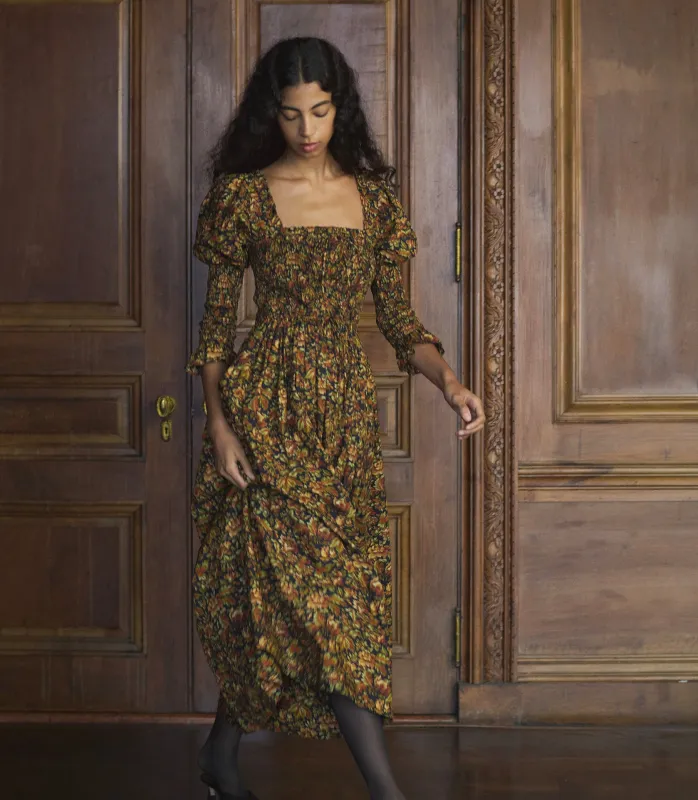 HMD -- BIJOU DRESS -- NOIR RÊVE DES JARDINS made by Doen