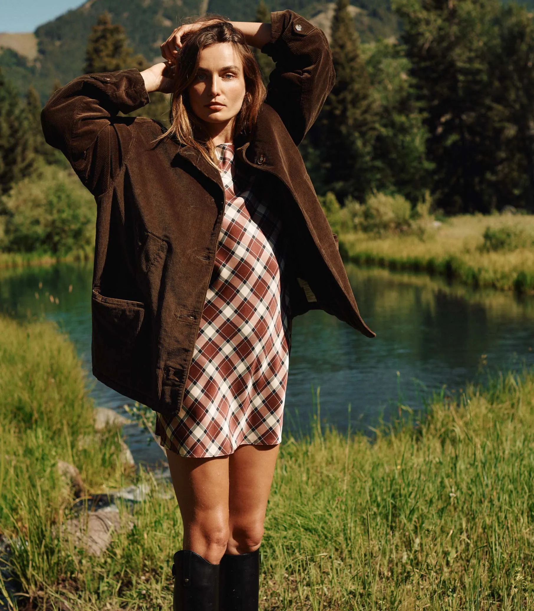 HMD -- ALAMERE DRESS -- NORFOLK PLAID sold by Doen product image thumbnail 2