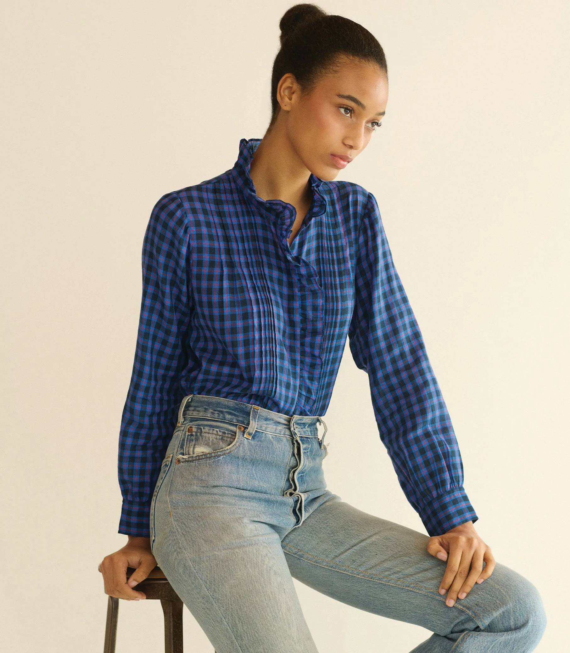 HMD -- BARRETT TOP -- CHAMONIX PLAID sold by Doen