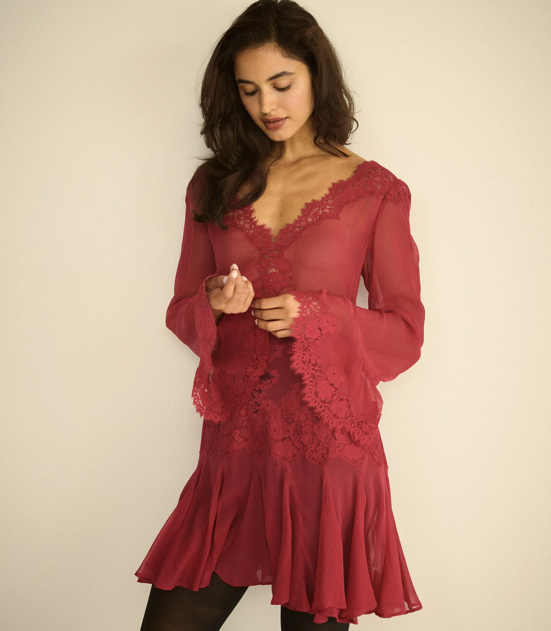 ARMANCE DRESS -- RED SNAPDRAGON sold by Doen