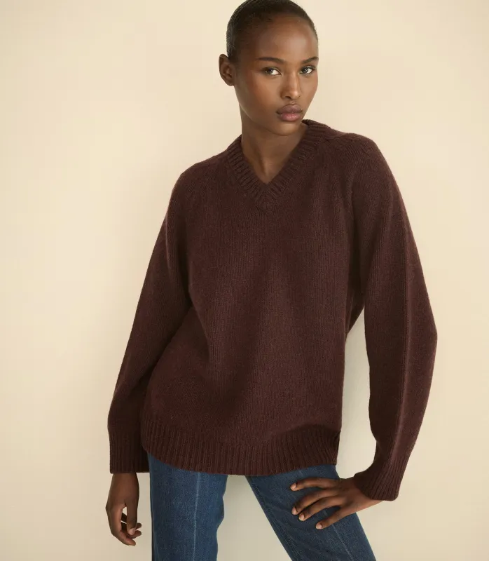 MERIT SWEATER -- RED UMBER made by Doen
