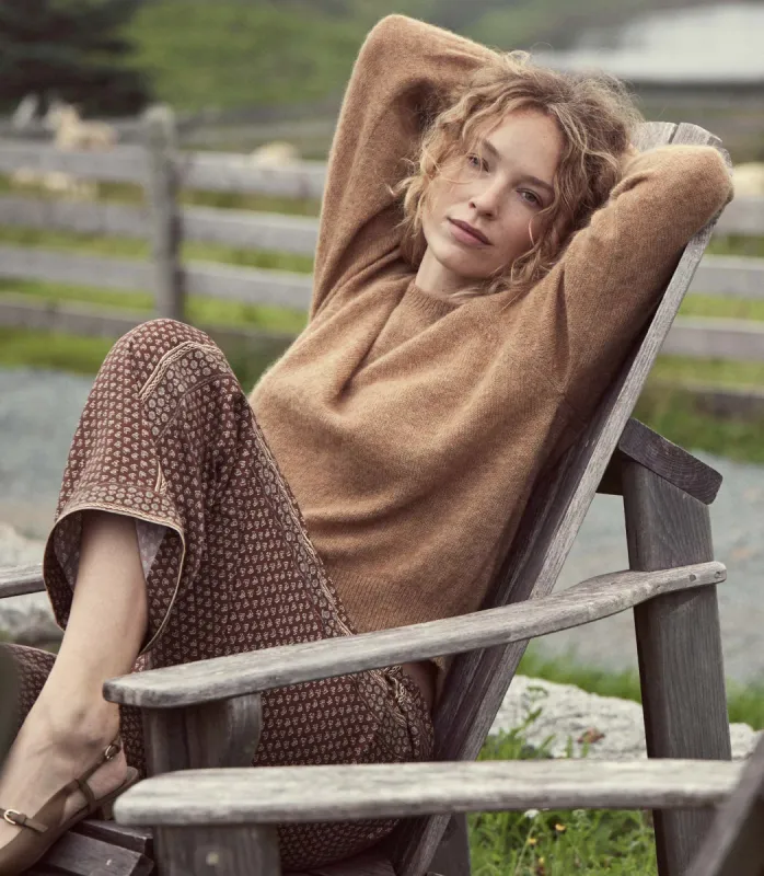 MARSENA SWEATER -- HAZELNUT sold by Doen