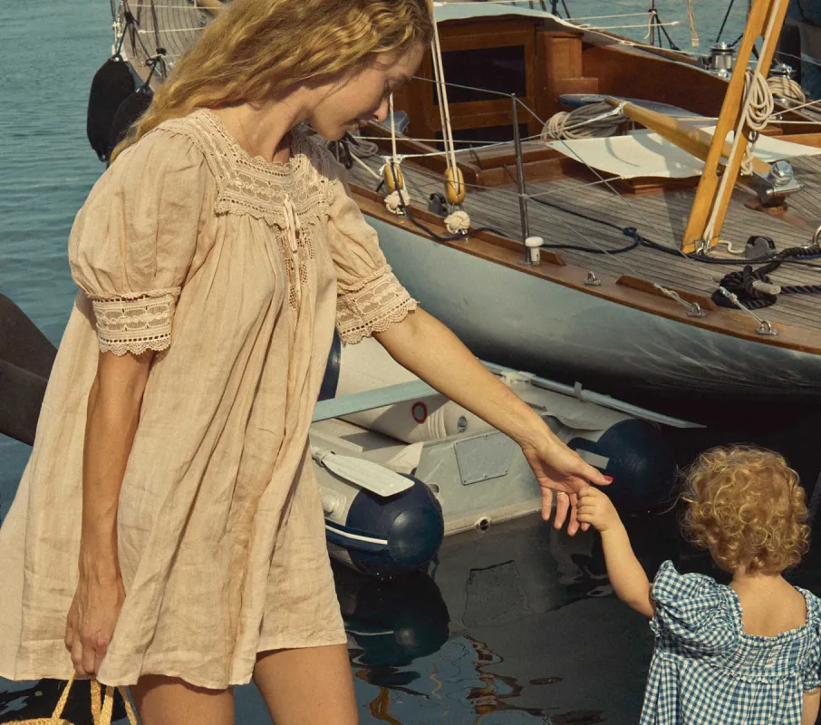 HMD -- NAVAN DRESS -- SUNDRIED ROSE sold by Doen