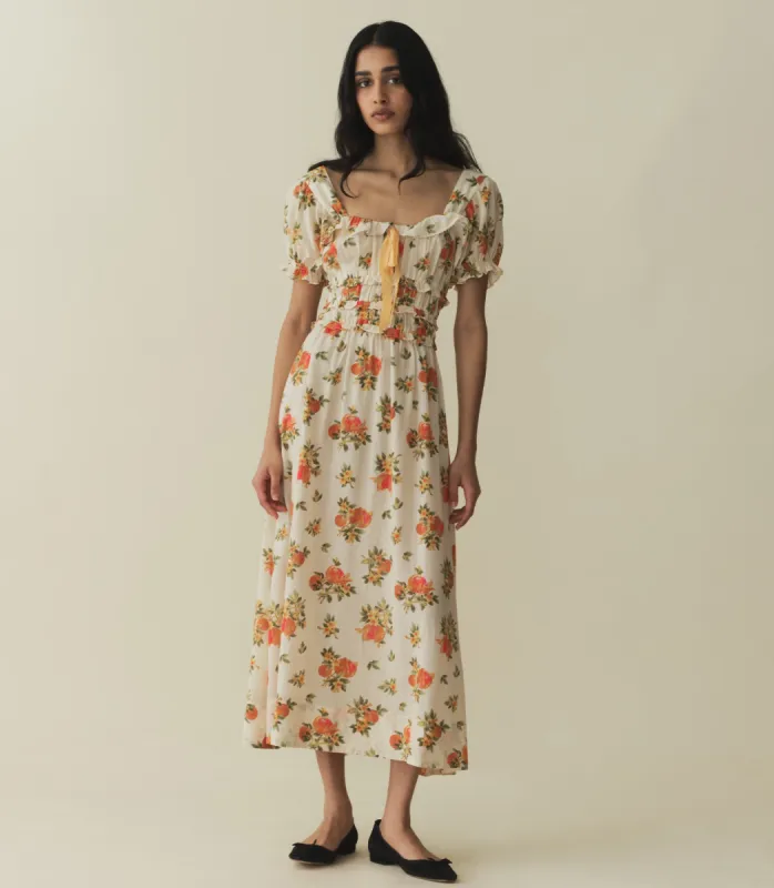 CLARINET DRESS -- ORANGERIE FLORAL sold by Doen
