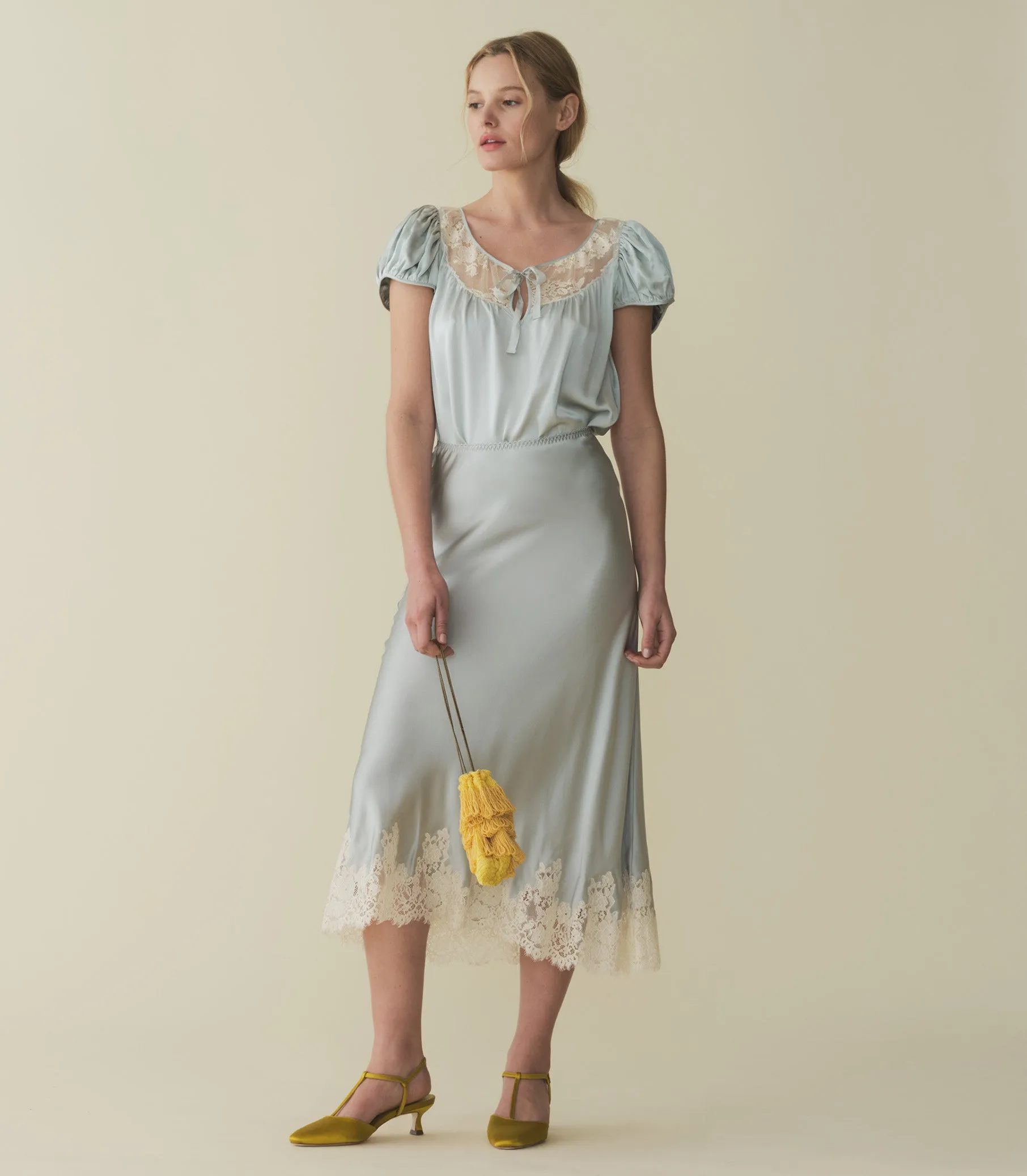 CAMRI TOP -- DUSTY BLUE sold by Doen product image thumbnail 4