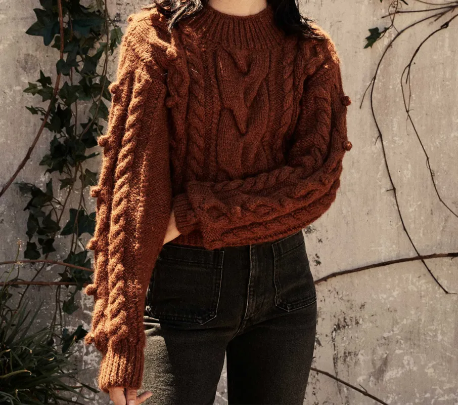 HMD -- REED SWEATER -- CINNAMON sold by Doen