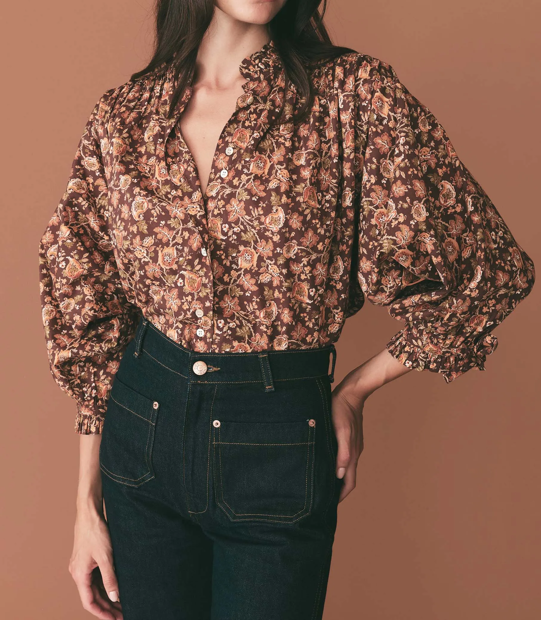 HMD -- ROSE TOP -- MULBERRY VINE FLORAL sold by Doen