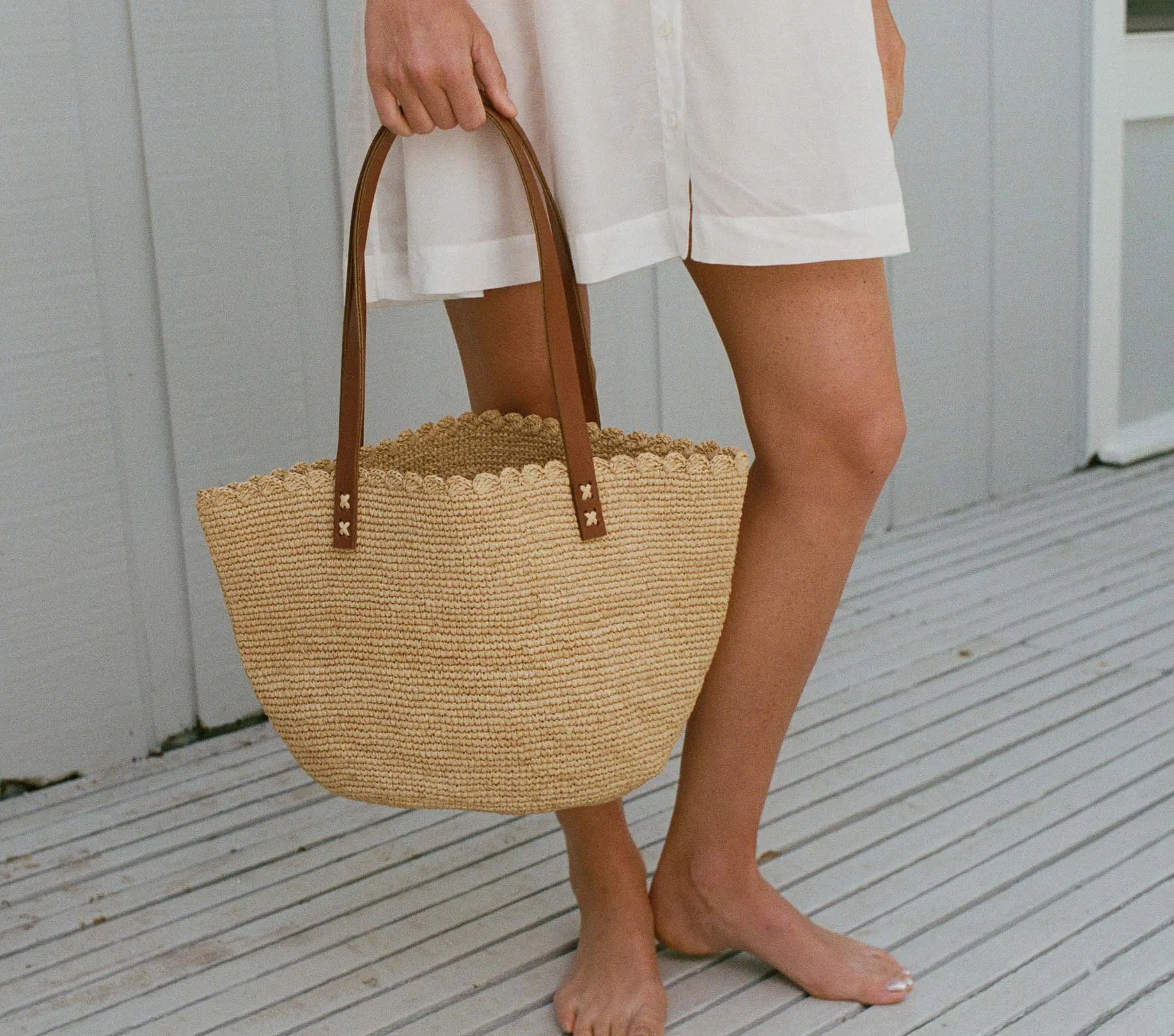 HMD -- GRANDE EZE TOTE -- NATURAL RAFFIA sold by Doen product image thumbnail 3
