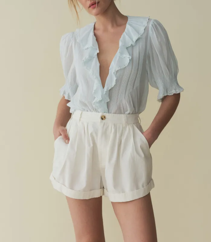HENRI TOP -- ALICE BLUE sold by Doen