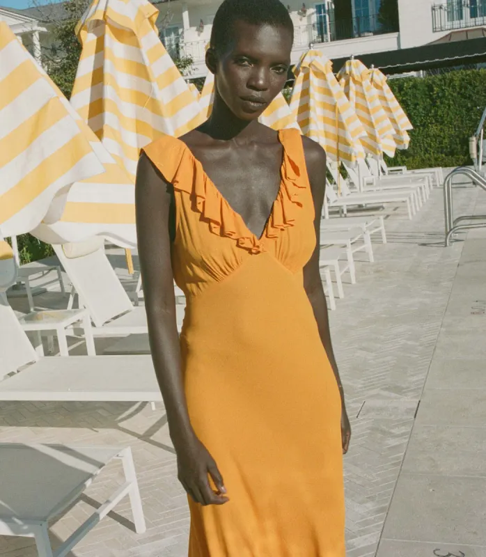 ARLEEN DRESS -- NASTURTIUM ORANGE sold by Doen