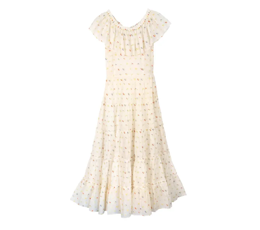HMD -- KENDALIA DRESS -- CHERRY EMBROIDERY sold by Doen