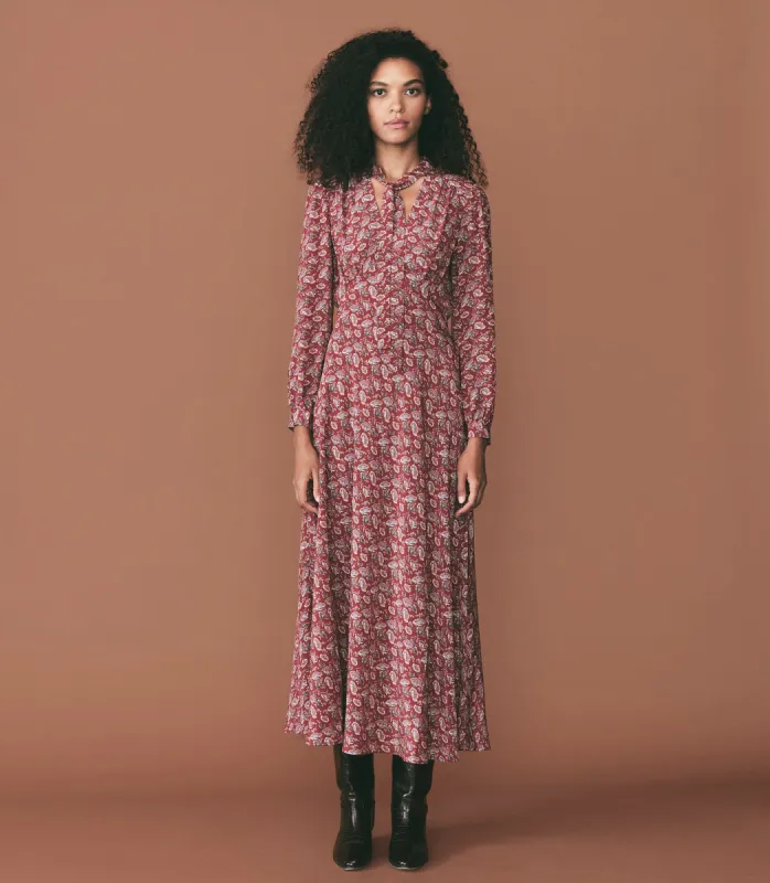 CHANSON DRESS -- GARNET ARBOR ROSE FLORAL sold by Doen