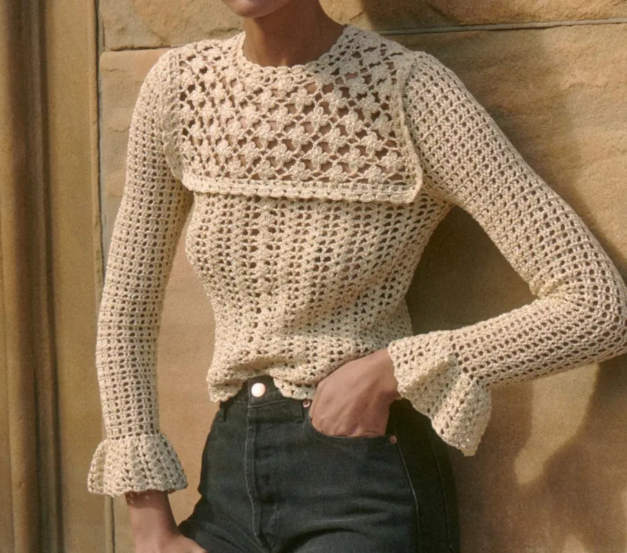 HMD -- MADEIRA TOP -- GOLD LEAF sold by Doen