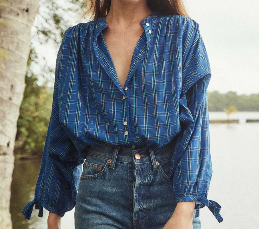 HMD -- O'KEEFFE TOP -- PARK LANE PLAID sold by Doen