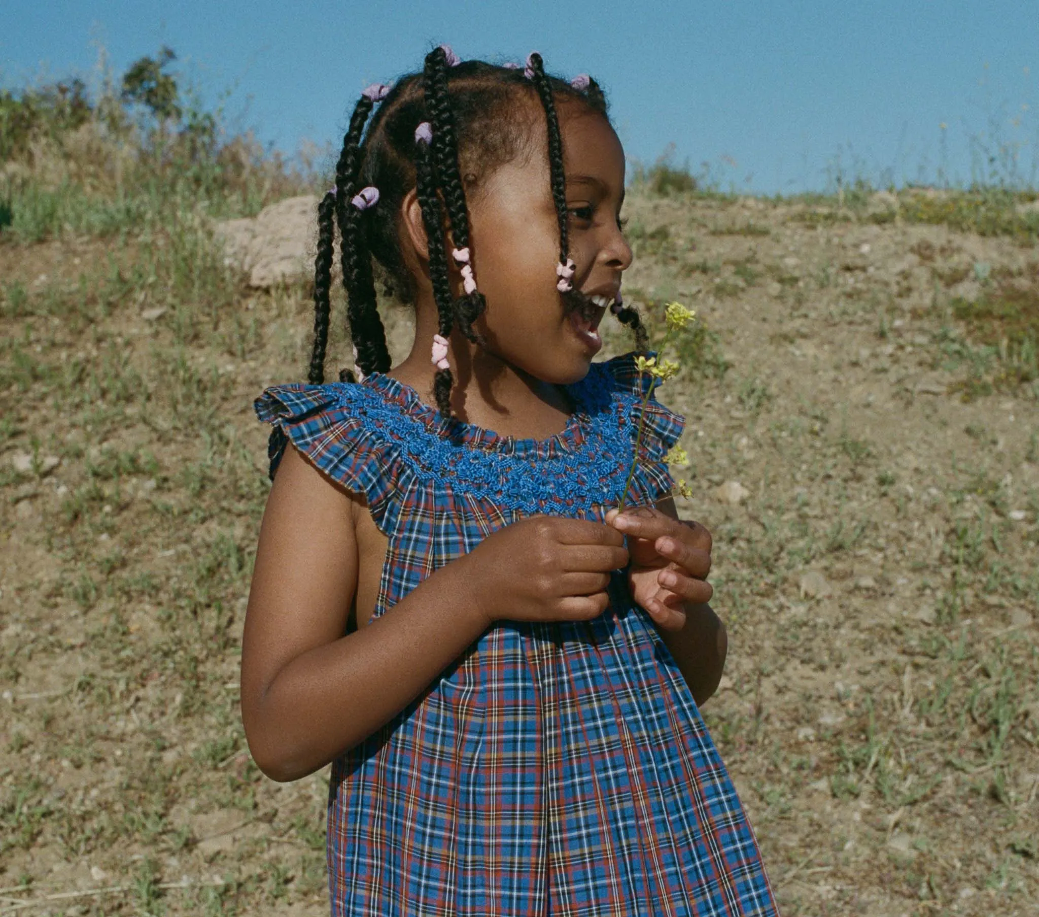 ARLO DRESS -- AZURE FRENCH PLAID sold by Doen product image thumbnail 2